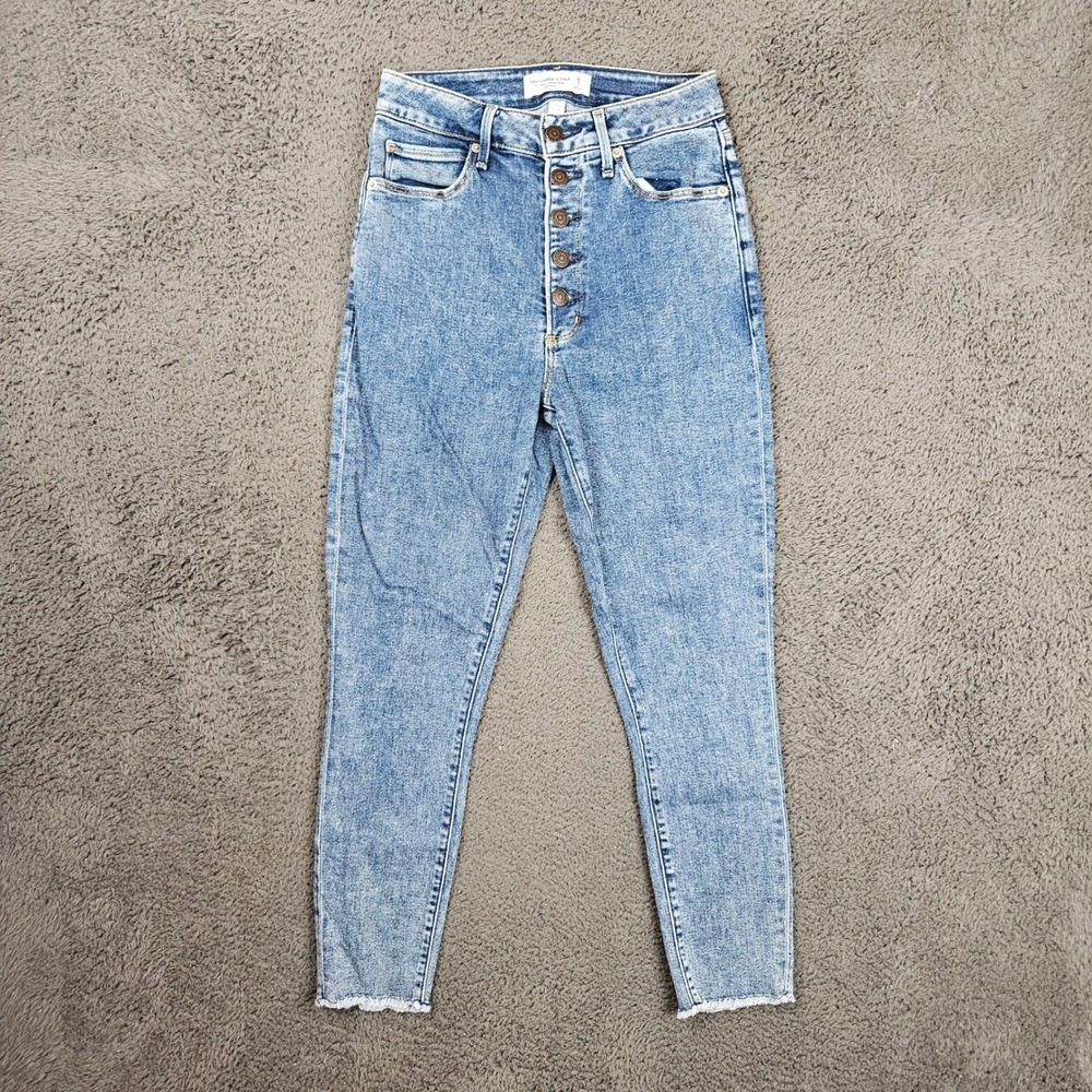 Abercrombie &‎ Fitch Curve Love Super Skinny Ankle High Rise Jeans Blue 26/2S